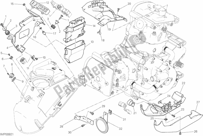 Toutes les pièces pour le Unité De Contrôle Moteur du Ducati Monster 821 Brasil 2015